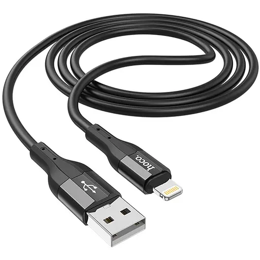 Дата кабель Hoco X72 Creator silicone USB to Lightning (1m) Black - фото 4
