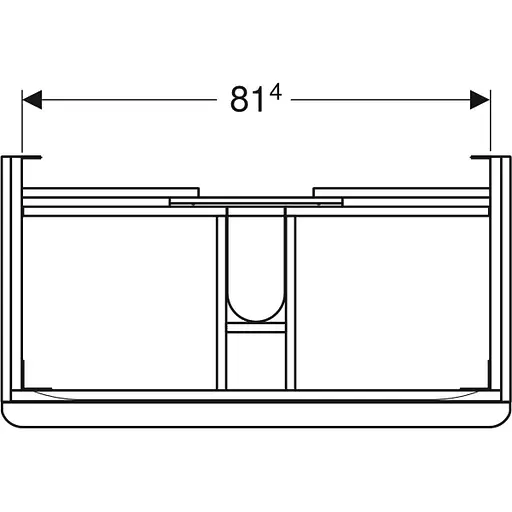 Тумба під умивальник Geberit Smyle Square 90 см 500.354.JR.1 горіх темний - фото 4