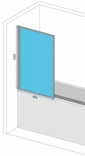 Шторка для ванны Rea Elegant 80 см неподвижная gold REA-W5601, Универсальная - фото 5