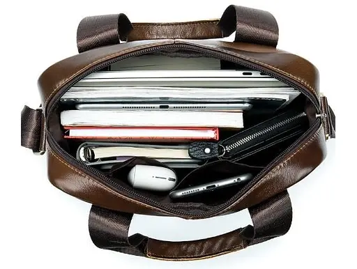 Чоловіча шкіряна сумка Vintage 27,5х33х6,5 см sum0012884 - фото 7