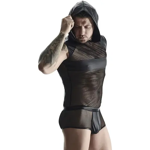 Чоловіча футболка з капюшоном Regnes Fetish Planet L (чорний)