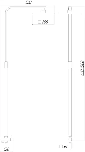 Душова колона Globus Lux GL-BAR-0707, Хром - фото 5