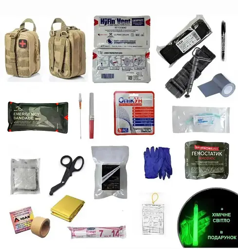 Аптечка укомплектованная образца НАТО №2 в подсумке с быстрым сбросом - фото 1