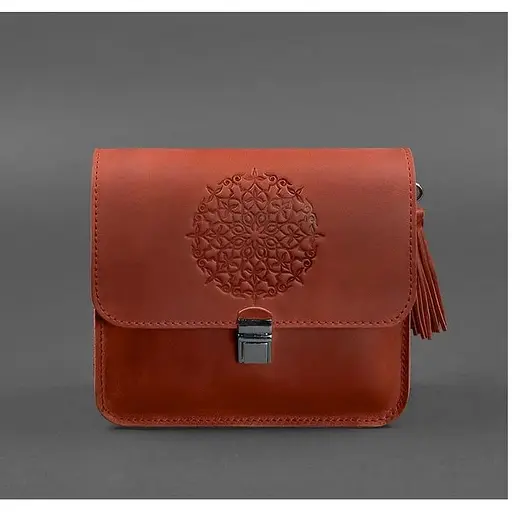 Кожаная женская бохо-сумка Лилу Коралова - фото 1