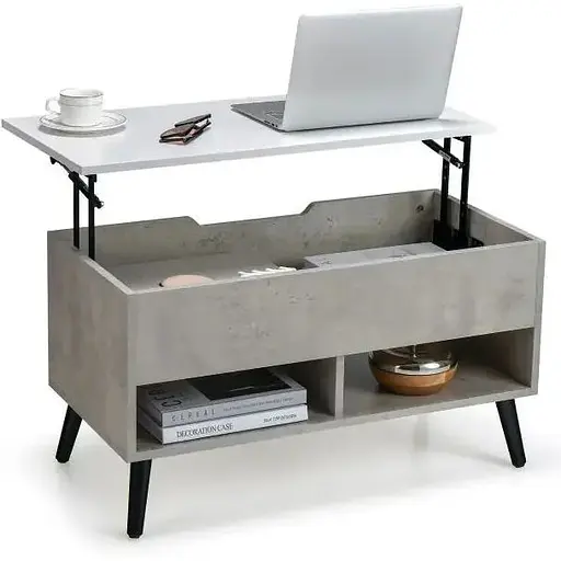 Стол трансформер Costway Lagom в стиле Loft серый