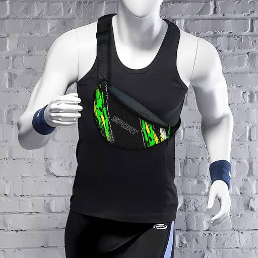 Сумка-бананка мужская/женская Sport 32×16 см с расширителем поясная сумка или сумка через плечо (02881) - фото 2