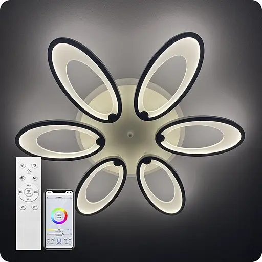 Люстра світлодіодна 517 Light 3color з пультом 134Вт Білий (01296) - фото 1