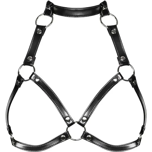 Портупея на груди Obsessive A740 harness Black O/S, штучна шкіра