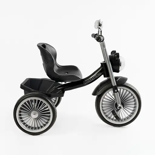 Трехколесный велосипед Best Trike BS-67800 с музыкальной фарой и корзиной черный - фото 2