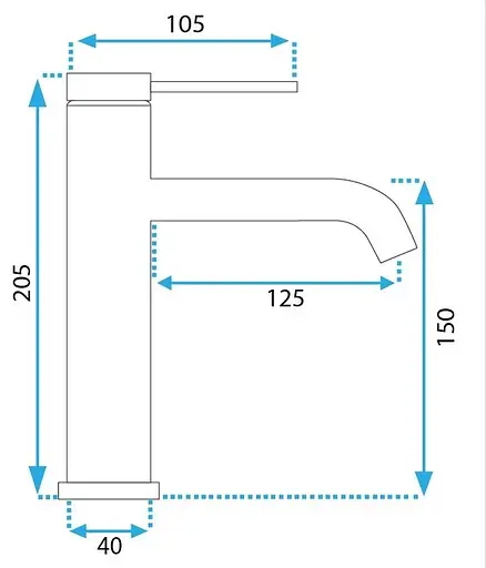 Смеситель для умывальника Rea Clif tytan графит низкий REA-B5322 Графит - фото 4