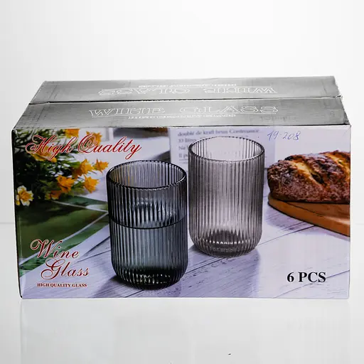 Набір склянок 6 штук 350 мл для лимонадів соку води коктейлів склянки скляні для напоїв Yiwu HP-19-208 - фото 4