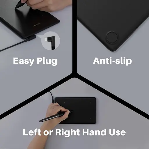 Huion Графічний планшет 4.17"x 2.6" H420X USB-C чорний - фото 7