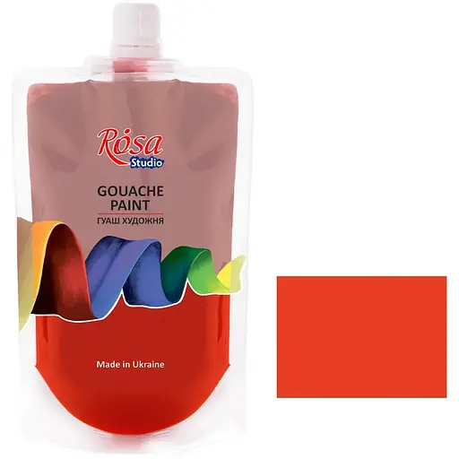Краска гуашевая красная светлая (931) 200 мл Rosa Studio
