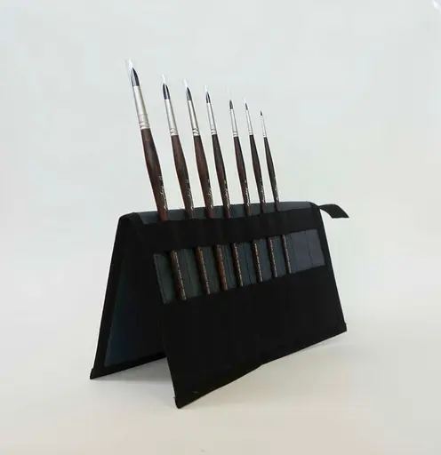 Набор кистей для масла Raphael Textura, круглые, 7 шт, в пенале