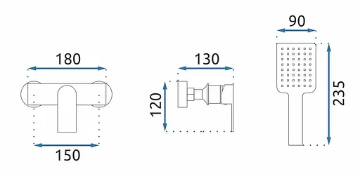 Смеситель для душа Rea Urban хром REA-B8547 Хром - фото 6