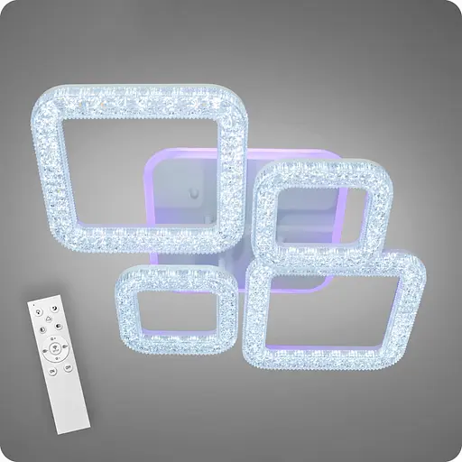 Люстра світлодіодна 517 Light 3color з пультом 104Вт Білий (01842) - фото 2