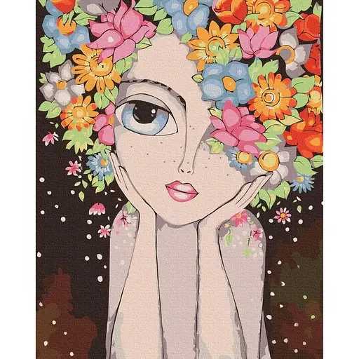 Картина по номерам на підрамнику Brushme Лісова Мавка - фото 1