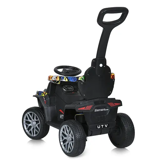 Дитячий квадроцикл Bambi M 5732EBLR-6 2-в-1 з батьківською ручкою, пультом керування, музикою, світлом, жовтий - фото 3