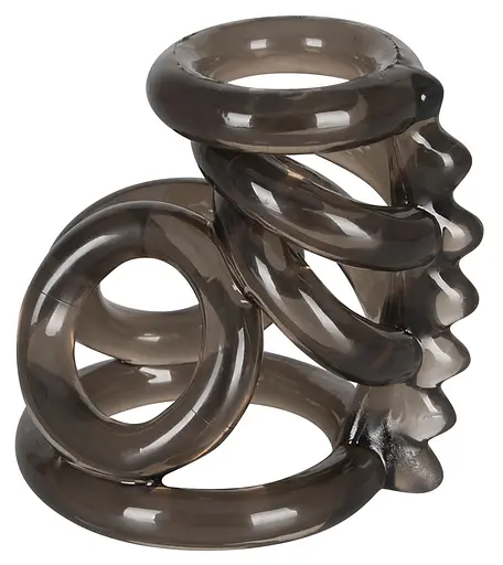Насадка на пенис Bad Kitty Naughty Toys Cock And Ball Ring 6.5 см черный - фото 3