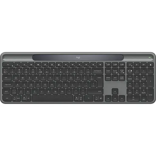 Клавіатура Logitech Slim Solar+ for Business 2.4GHZ/BT Graphite (920-013779) - фото 1