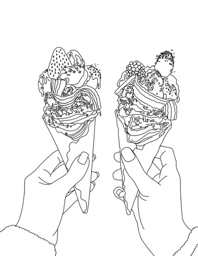 Розмальовка #Girls#Fashion#Yummy - фото 4