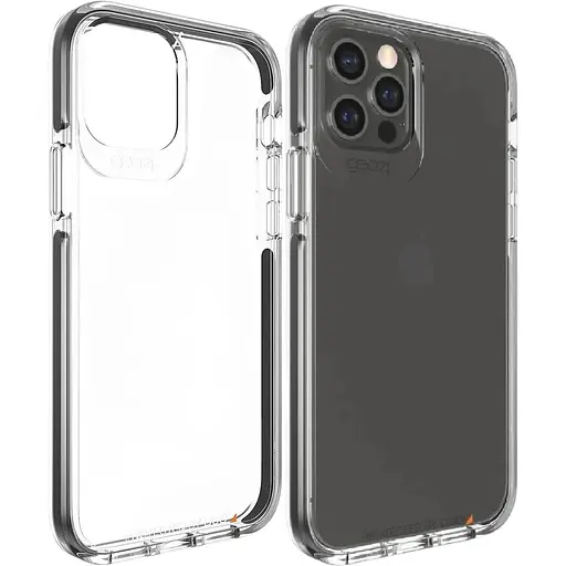Оригинальный противоударный чехол Gear4 Piccadilly D3O для iPhone 12 Pro (6.1") Black + Прозрачный (702006868)