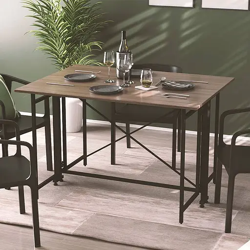 Стіл-книга трансформер Оріон 3 Ferrum-decor 750x1150x880 Чорний метал ДСП Дуб Сонома Трюфель 16 мм (FRD-105085)