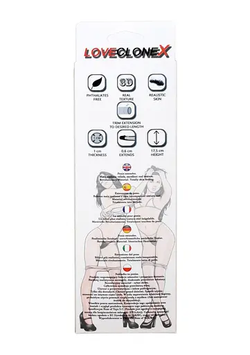 Насадка на пенис LoveCloneX Gladiator 7quot; 17.5 см (телесный) - фото 6