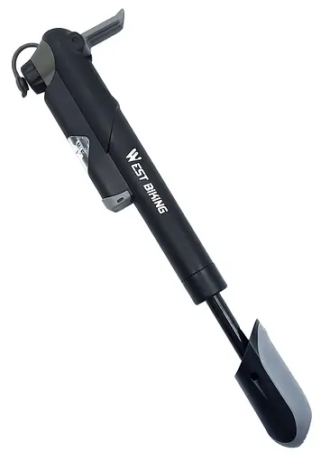 Насос велосипедный мини с манометром West Biking YP0711157 пластиковый черный 100 Psi (G0001549)