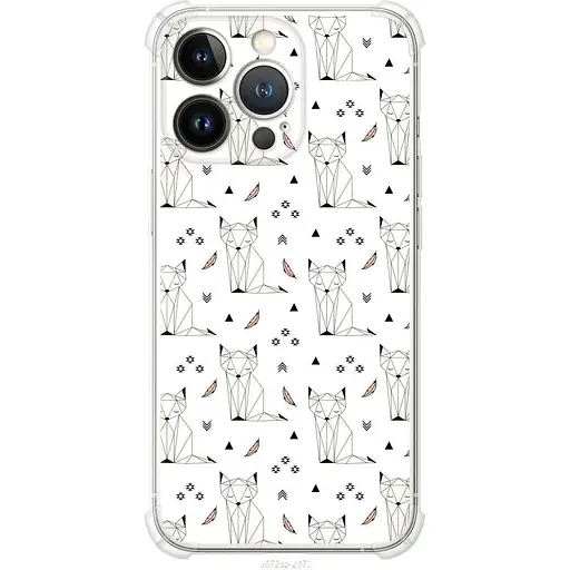Чохол EndorPhone силіконовий протиударний з посиленими кутами iPhone 13 Pro Абстрактні лисиці (3672sp-2372-26985) - фото 1