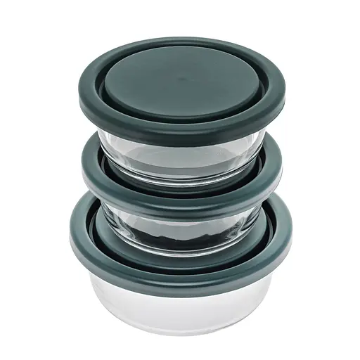 Набор контейнеров емкостей для еды из стекла с крышками 3 шт., S&T Прозрачный 87093 - фото 7