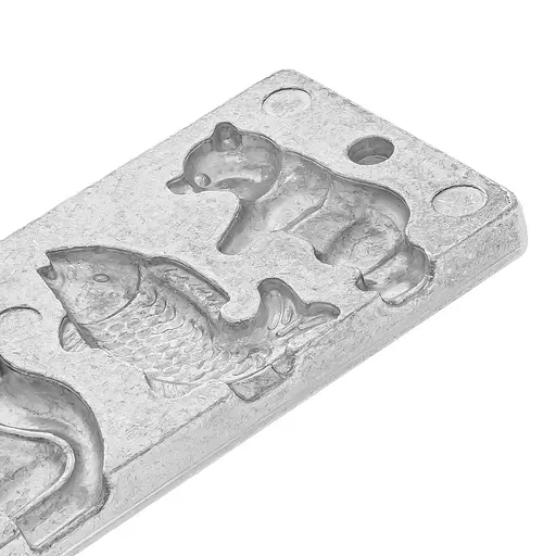 Алюминиевая форма для изготовления леденцов и конфет "Мишка, Рыбка, Белочка" на 6 конфет, ХЕАЗ Серебристый 85993 - фото 9