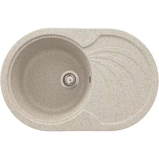 Гранитная кухонная мойка Romzha Rasa 78 Gri (802) с крылом - фото 1