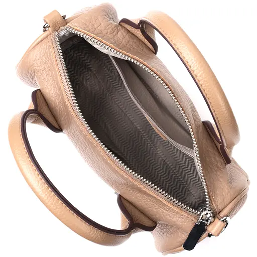 Сумка женская Vintage с металлическими акцентами на ручках из натуральной кожи 22.5х12.5х9.5 см sum0029064 - фото 6