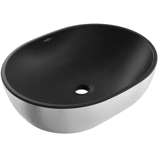 Умывальник Mexen Viki silver black matt накладной MEX-21054874, Хром - фото 1