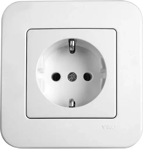 Розетка с заземлением VIKO Rollina белая (90420008)