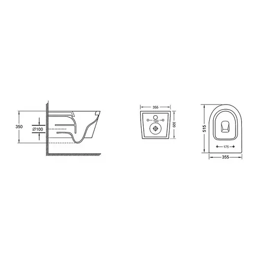 Унитаз подвесной Qtap Swan безободковый с сиденьем Soft-close QT16335178W - фото 5