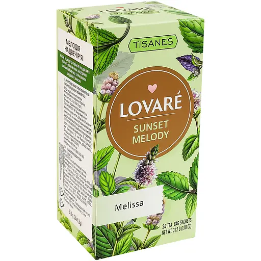 Чай трав’яний Lovare Sunset Melody з листя меліси 1,3г*24шт