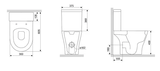 Унитаз-компакт AM.PM Joy C858608SC с крышкой Soft-Close, Белый - фото 5