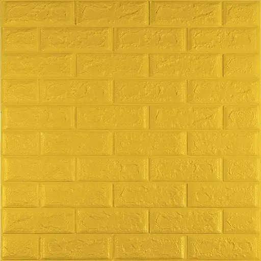 3D панель самоклеящаяся 700х770х5мм кирпич Желтый (010-5) SW-00000146 - фото 1