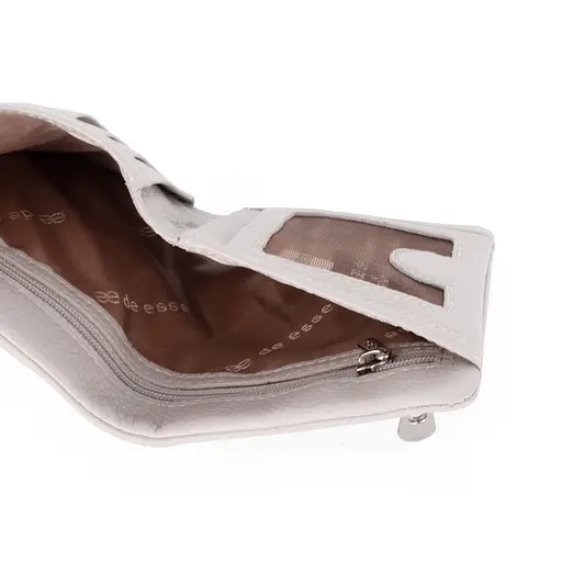 Жіночий гаманець маленький шкіряний De Esse LC14016-GD179 нюдовий - фото 5