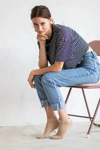 Набор 4 пары коротких носков ORGANIC cotton бесшовные JILL ANTONY 38-40 box - фото 6