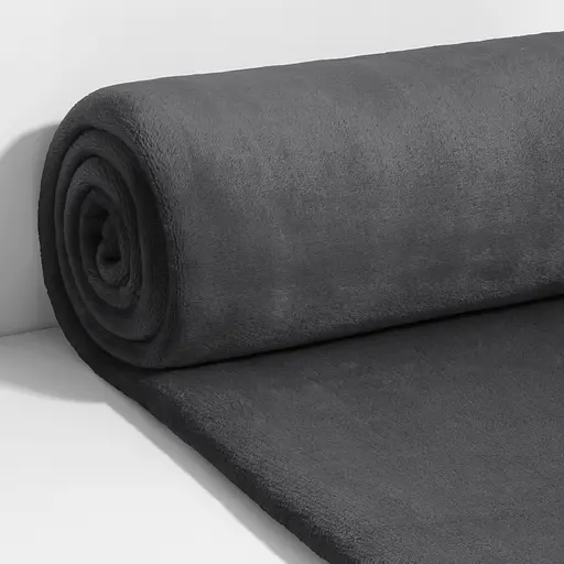 Плед LeLit велсофт гладкокрашеный 180х200 см темно-серый PL-0004 (le2000000340333) - фото 5