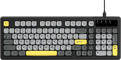 Клавіатура Ajazz AF98 Black Gray Yellow (AF98-BGY) - фото 1