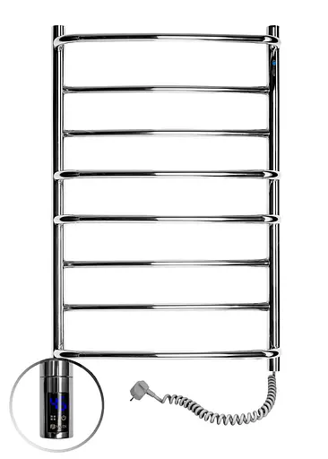 Електрична рушникосушарка Navin Омега 530x800 Sensor права з таймером 10-015033-5380, Хром, Праве, Електронний - фото 1