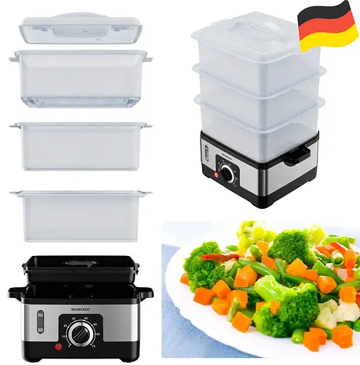 Електрична пароварка Silver Crest SDG 950Вт C3 9л 3 ємності - фото 7