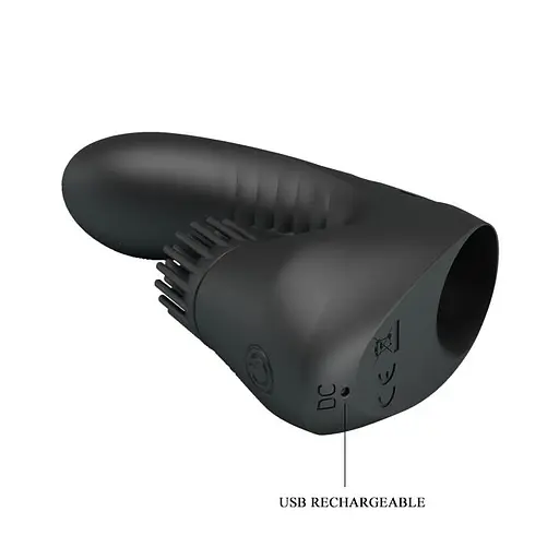 Вібратор на палець Pretty Love Norton, 10.8 см (чорний) - фото 3