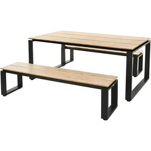 Набор садовой мебели Di Volio Trento стол + 2 скамейки бежевый