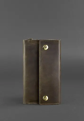 Кожаный клатч-органайзер (Тревел-Кейс) 5.0 темно-коричневый - фото 2