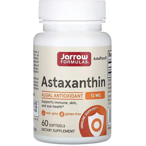 Астаксантин Jarrow Formulas Astaxanthin, 60 капсул для поддержания кожи, глаз и иммунной системы - фото 1
